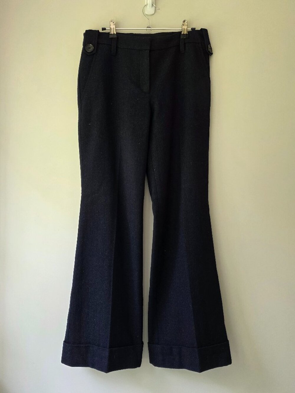 LOFT Ann Wool Bootcut Trouser | Size 6 | Fully Lined Button Detail Pockets Cozy